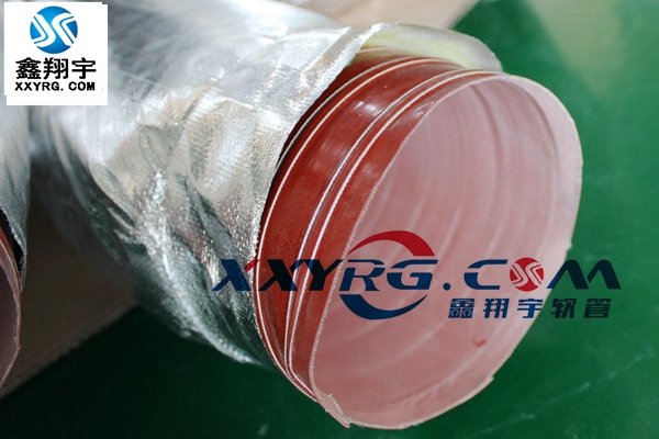 紅色包棉耐高溫保溫隔熱風管 紅色包棉耐高溫保溫隔熱風管
